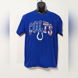 Men's Fanatics Indianapolis Colts Banner Wave USA Logo T-Shirt Blue Size Large